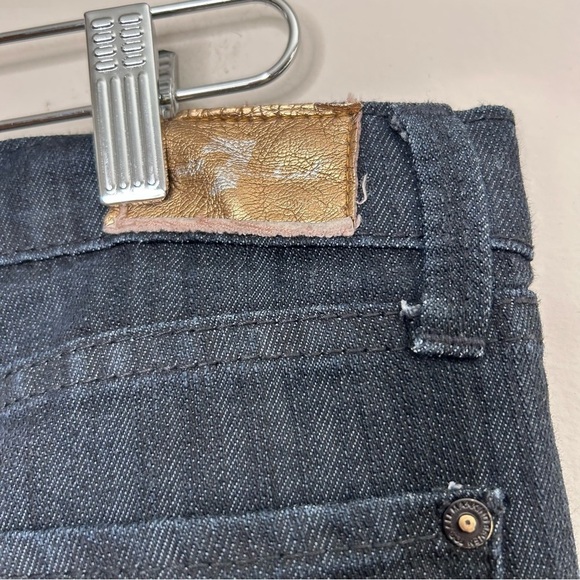 7 For All Mankind Kimmie Straight Indigo Rare Rainbow Crystal Pockets Size 31 - Picture 9 of 13